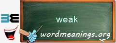 WordMeaning blackboard for weak